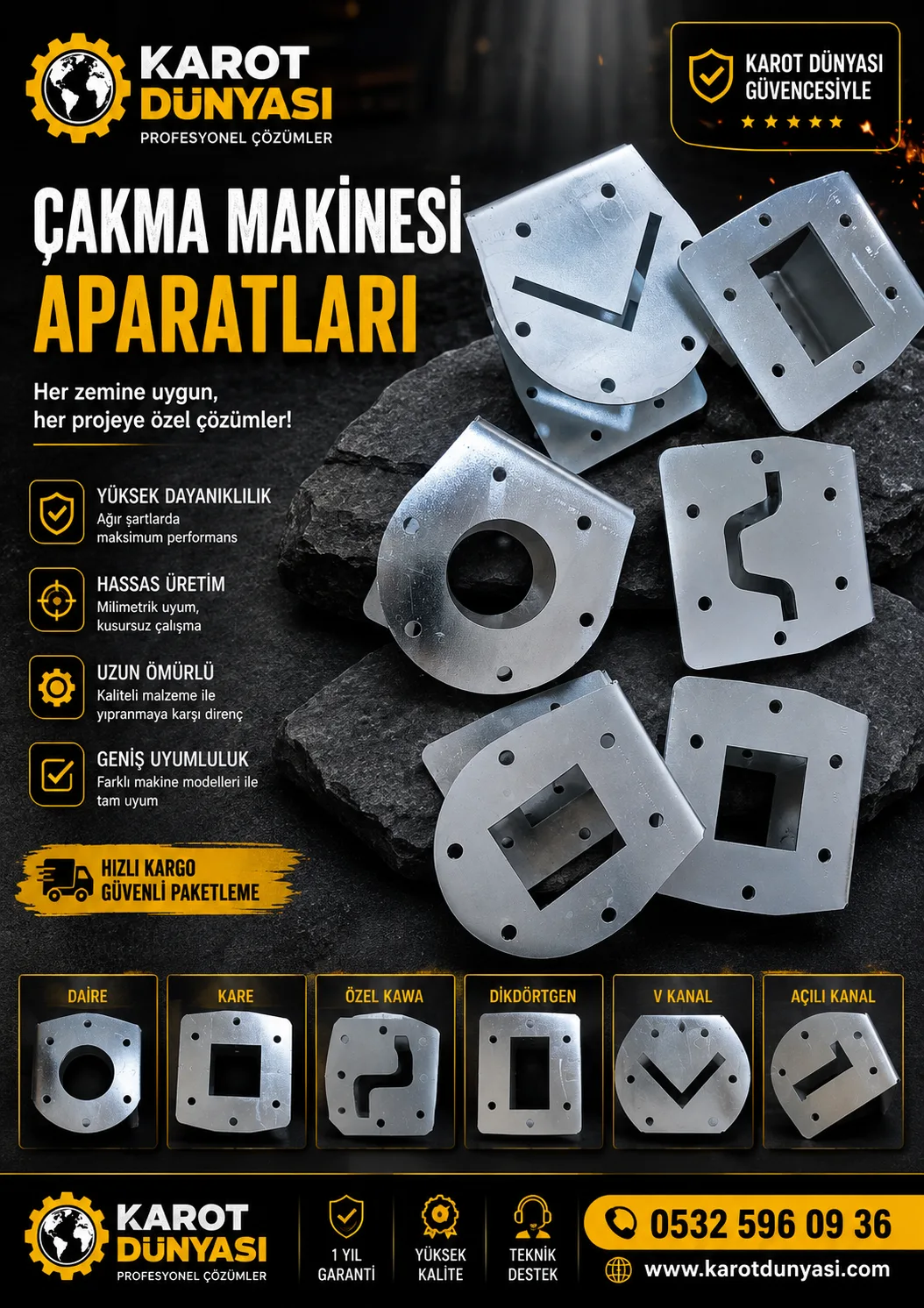 Kazık Çakma Ges, Karayolları, Çit, Güneş Panelleri + 2 Aparat Hediye